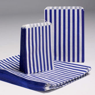 Blue 7 X 9" Candy Stripe Bags (1000).