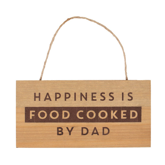 Food Cooked By Dad Hanging Sign.
