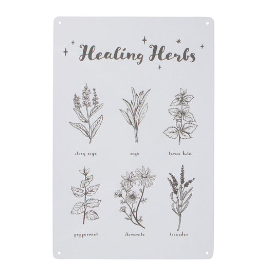 Healing Herbs Metal Sign.