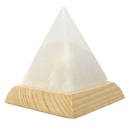 Pyramid White USB Salt Lamp.