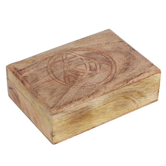 Wooden Triquetra Tarot Card Box.