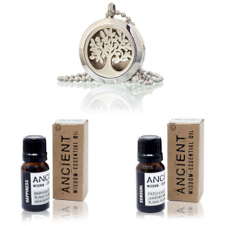 Diffuser Necklace and Essential Oil Blends Set.