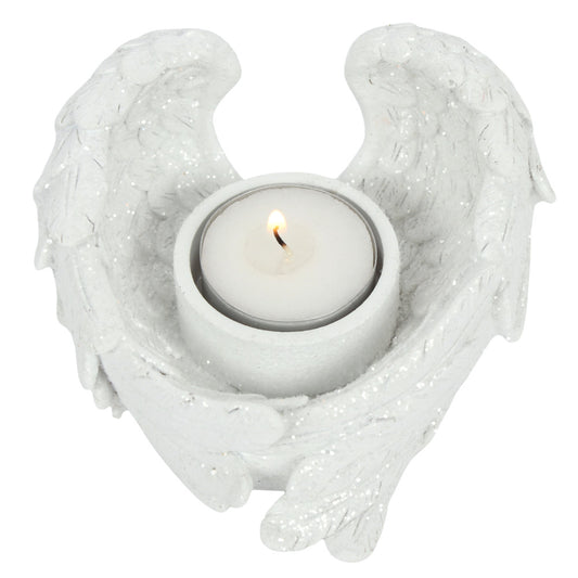 Glitter Angel Wing Candle Holder.