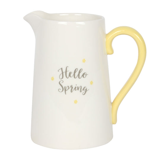 17cm Hello Spring Ceramic Flower Jug.
